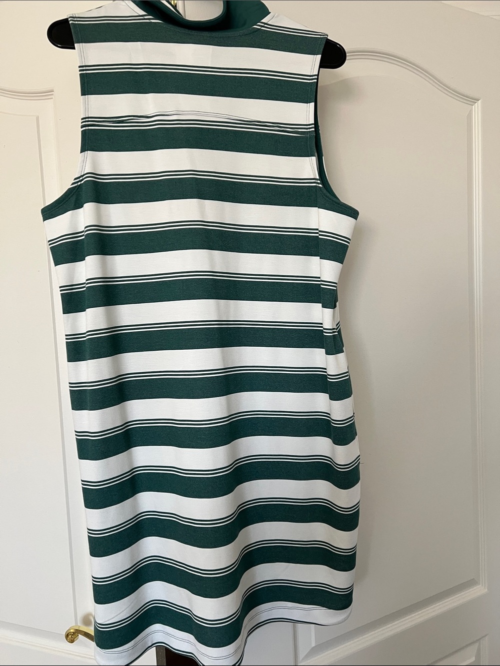 all in motion Green and White Sleeveless Striped Polo Midi Dress - Picture 3 of 4